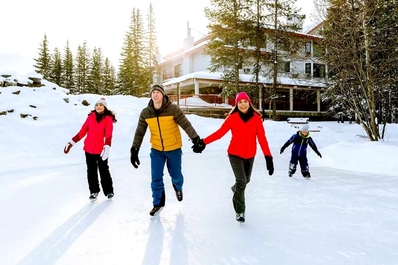 ice skating in Kananaskis